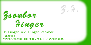 zsombor hinger business card